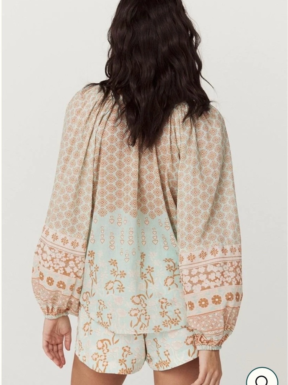 Spell Sweet Nothings Boho Tie-Front Peasant Blouse Top NWT - Picture 9 of 14